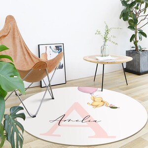 Personalizowany dywanik dziecięcy Kubuś Puchatek z imieniem dziecka Dywan z misiem Puchatkiem do pokoju dziecięcego Prezent na baby shower do pokoju dziecięcego zdjęcie 4