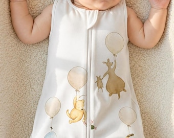 Personalized Winnie the Pooh Plush Fleece Wearable Blanket | Baby Shower Gift