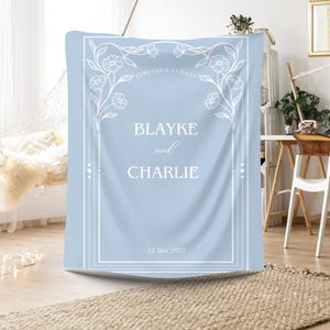 Coperta personalizzata per coppia - Regalo personalizzato per fidanzata, regali di coppia, moglie, regalo di anniversario, regalo, regalo di nozze per coppia