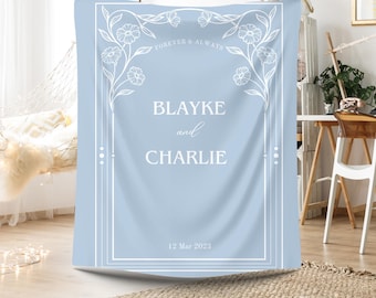Aangepaste deken voor koppels - gepersonaliseerd cadeau voor vriendin, relatiegeschenken, vrouw, jubileumcadeau, heden, huwelijkscadeau voor stel