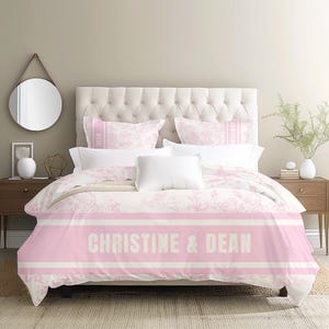 Personalized Duvet Cover Set - Custom Bedding, Unique Housewarming Gift, Custom Name Quilt, Lovers Bedding, Anniversary Present, Couple gift