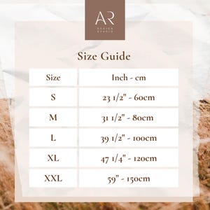 the size guide for a women's dress