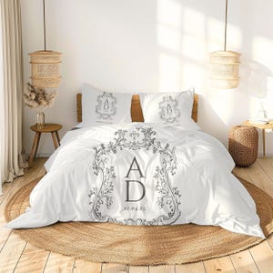 Personalized bedding Set - Custom duvet cover, Unique Housewarming Gift, Custom Name Quilt, Lovers Bedding, Anniversary Present, Couple gift