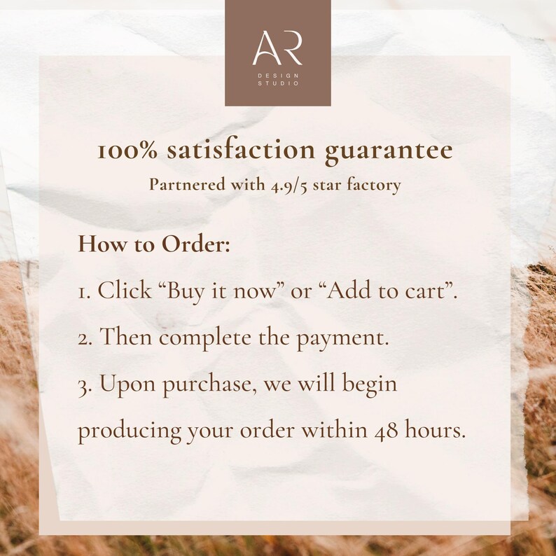 a paper with a description of how to order