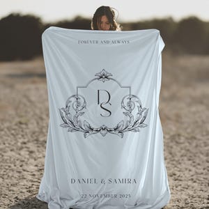 Personalized Couple blanket, wedding blanket, custom gift for girlfriend, gifts for wife, Anniversary gift, wedding gift for couple