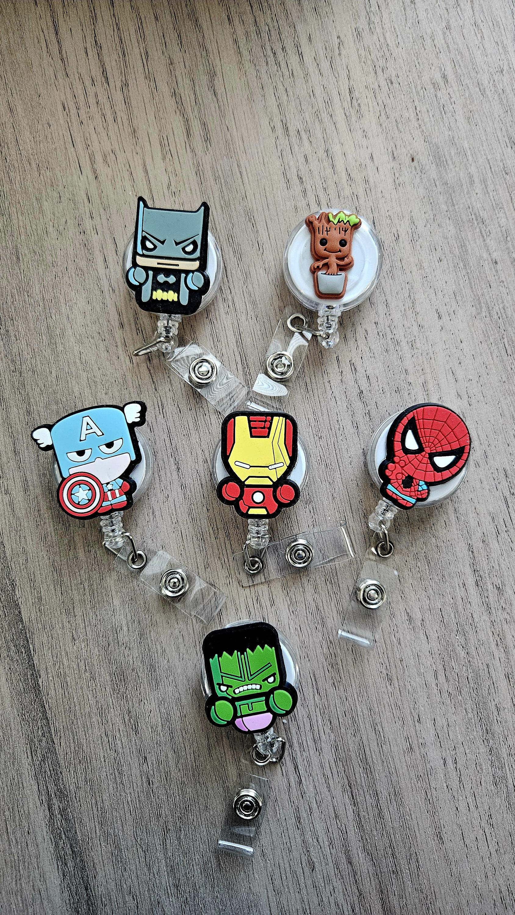 Marvel and DC Movie Character Badge Reel High-quality Retractable