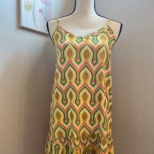 Yellow Printed Mini Sundress| Block Print Dress |Sun Dress for Women |Adjustable Straps|Beach Cover up Dress