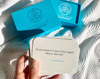 The Thinking + Learning Card Game: Conscious Conversations | 100 Engaging Questions | Date Night | Friends & Family | Spiritual Ice Breakers