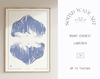 Mount Everest | Labrinth | Interactive Digital Download Art Print | QR Code to YouTube