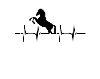 Horse Pulse SVG File, Horse Digital File, Horse Lover SVG