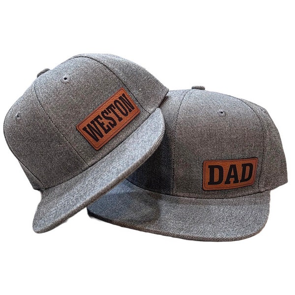Custom Daddy & Me Hats/Toddler Child Baby Kids Infant Adult Cap/Custom Flat Bill/Snapback/Personalized Name/Matching/Father’s Day/Birthday