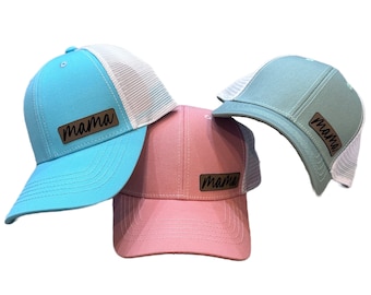 Mama Patch Baseball Cap: Cotton Twill Ponytail Hat