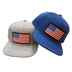 Kids American Flag Snapback Hat – PVC Patch Patriotic Trucker Cap (Toddler Youth)