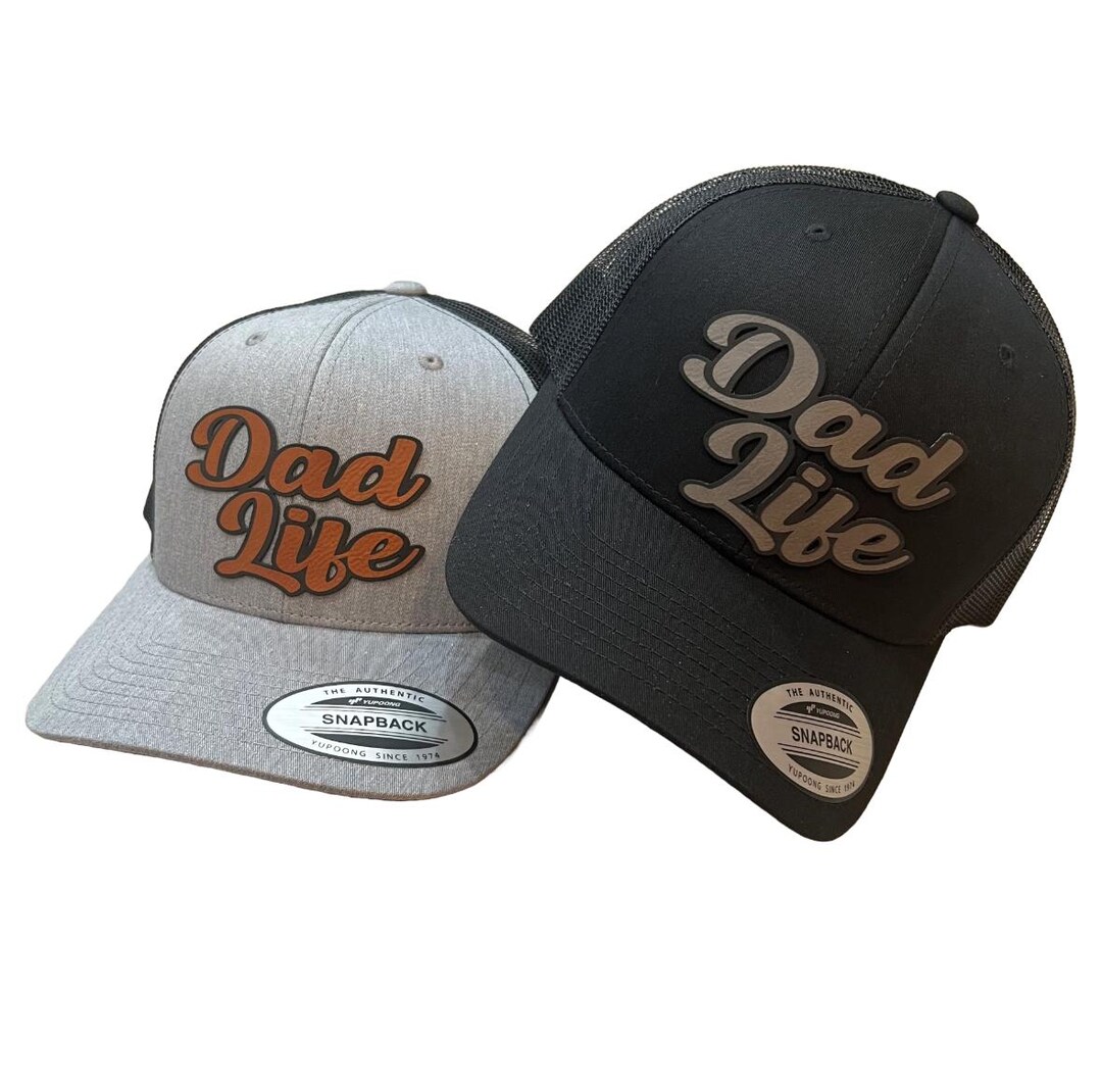 Dad Life Hat: Leatherette Patch Snapback, New Dad Gift