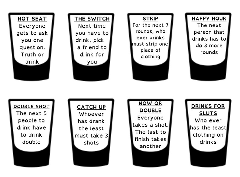 Truth or Shot Adult Drinking Game to Party Etsy