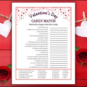 Valentines Day Candy Trivia Game, Virtual Or Printable V-Day Party Game, Valentines Candy Quiz For Kids Or Adults, Fun Activity