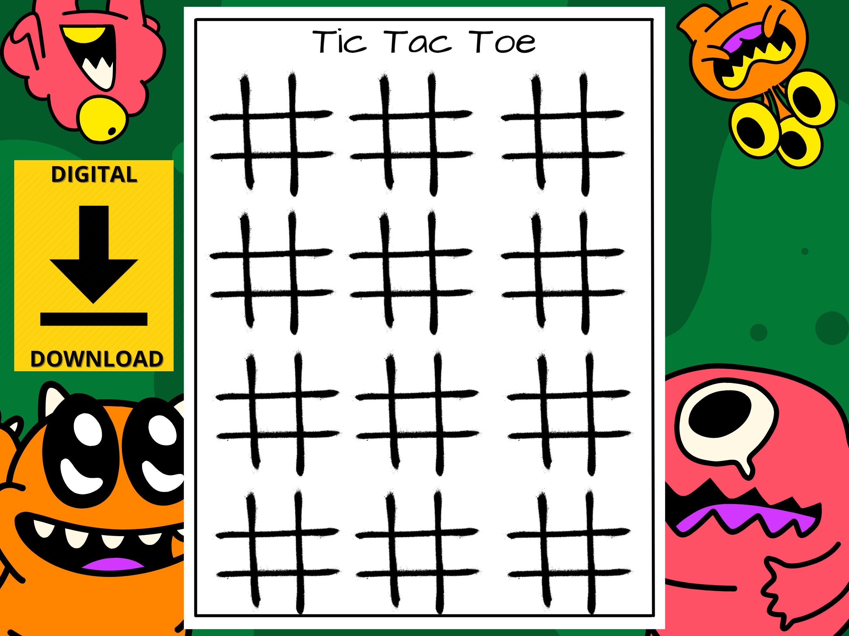 Summer Tic-Tac-Toe - Free Printable Game for Kids - Childhood Magic