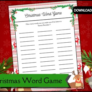 Christmas Word Game