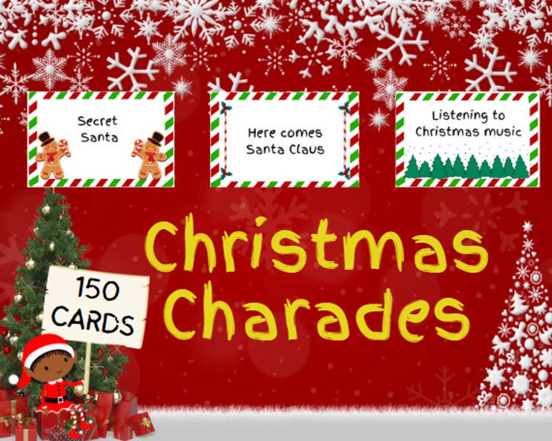 Christmas Charades Christmas Printable Game Christmas Party Game For Adults And Kids Christmas Christmas Charades Christmas Printable Game Christmas Party Game For Adults And Kids Christmas