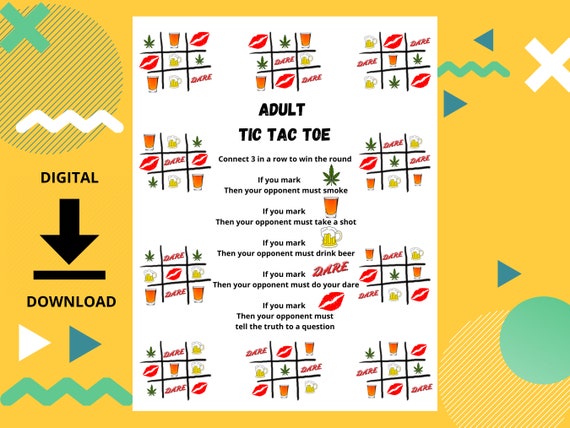 Drunken Tic Tac Toe Rules Printable Tic Tac Toe Rules 