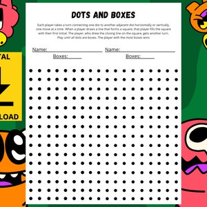 Printable Dots Game for Kids, Digital Download - Etsy