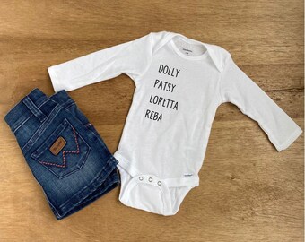 Female Country Stars Baby and Toddler T-shirt | Western | Cowgirl | Reba | dolly | patsy | Loretta