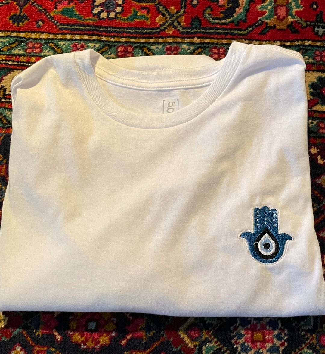 Embroidered Shirt evil Eye - Etsy