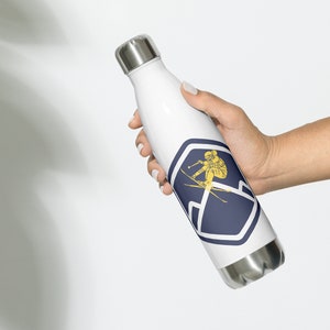 Skiing Stainless Steel Water Bottle