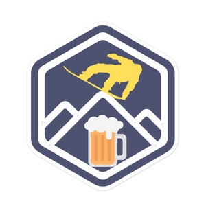 Snowboard Beer Sticker