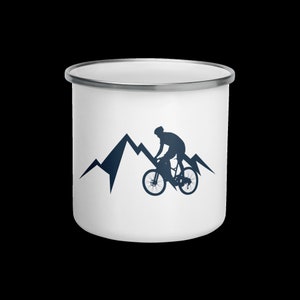 Mountain Biker Enamel Mug