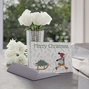 Tarjeta navideña feliz Navidad