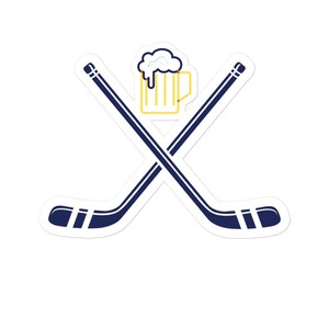 Beer League Hockey Sticker