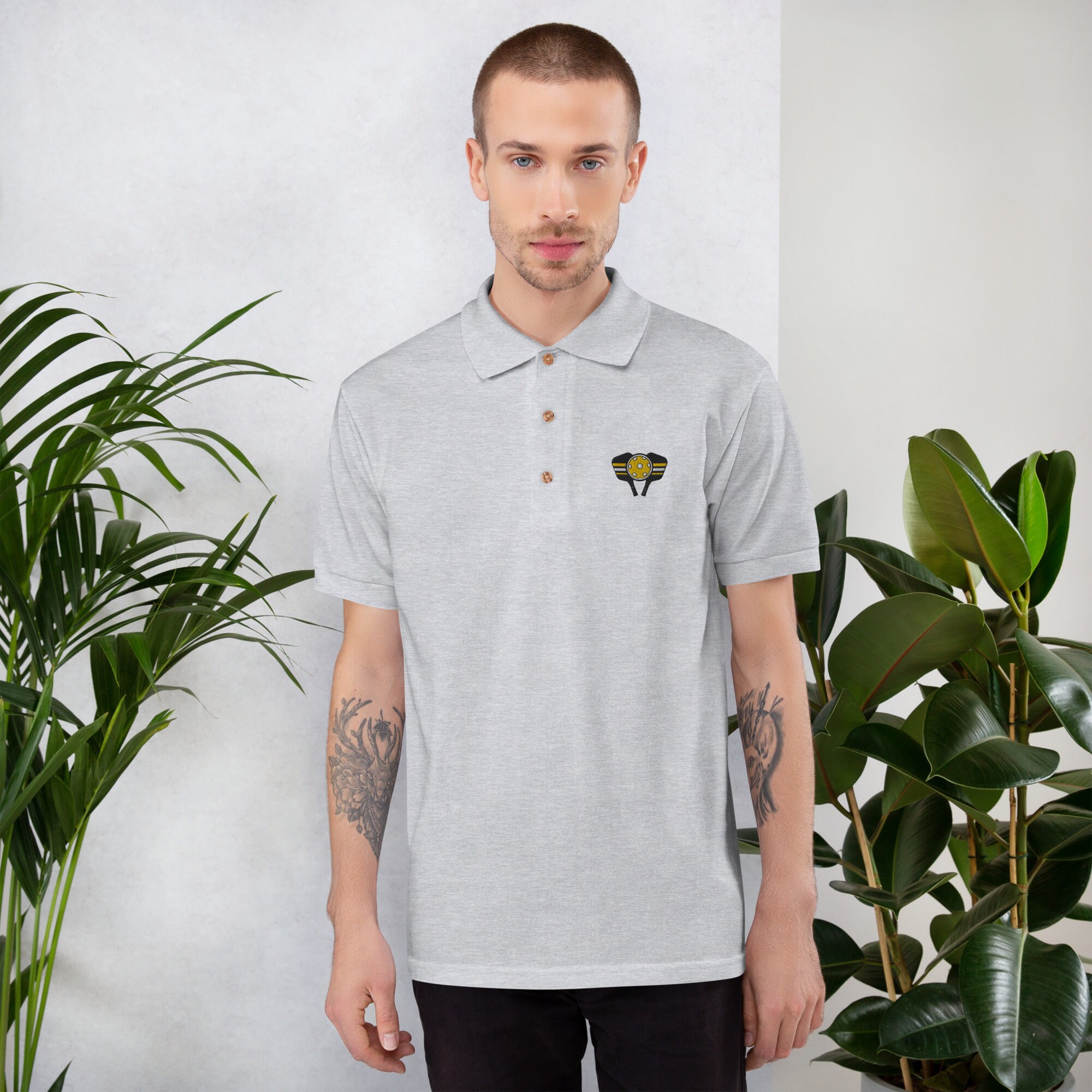 Discover Embroidered Pickleball Polo Shirt