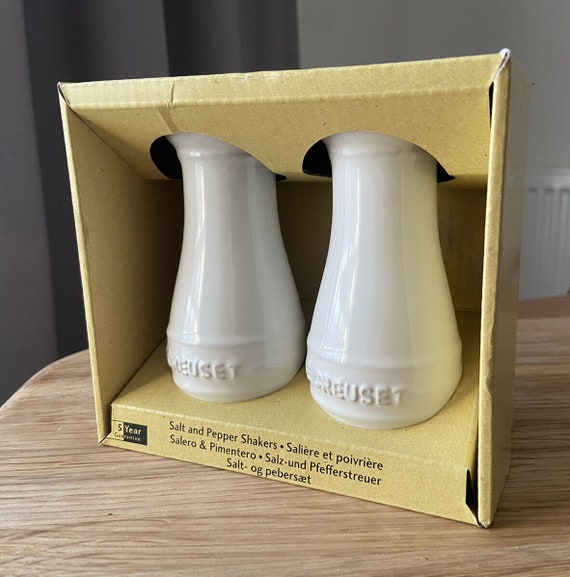 le creuset salt and pepper white