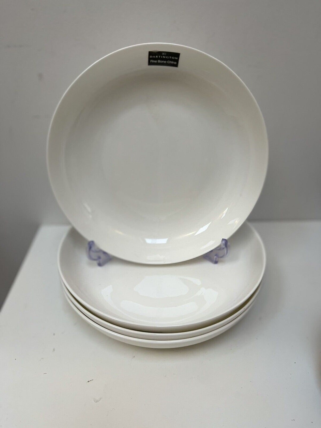 Dartington White Pasta Bowl Bone China Set 23cm Fine Elegant X Etsy