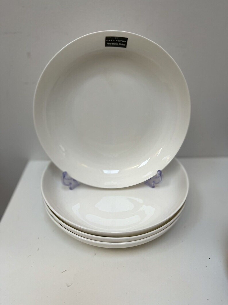 Dartington White Pasta Bowl Bone China Set 23cm Fine Elegant X Etsy