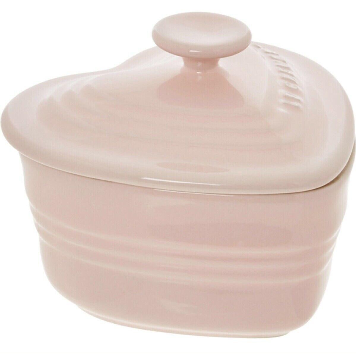 Le Creuset Pink Heart Shaped Stoneware Ramekin With Lid 0.3L Etsy