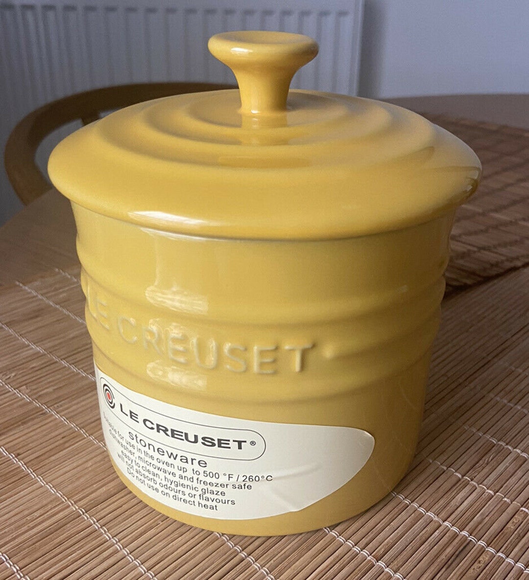 Le Creuset Storage Jar With Lid 0.8L Yellow 16cmx13cm NEW Etsy