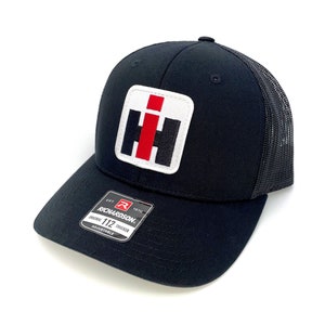 Vintage CASE IH International Harvester Embroidered Patch - Professionally Sewed onto Richardson 112 Snapback Trucker Hat Cap Retro
