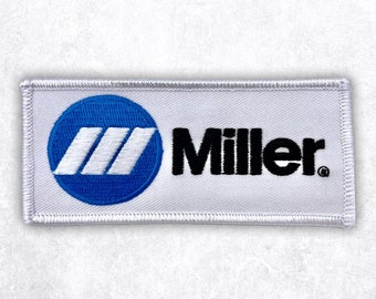 Vintage Miller Electric Welding Embroidered Iron-On Patch - 4" x 2" - Hobart Lincoln Electric