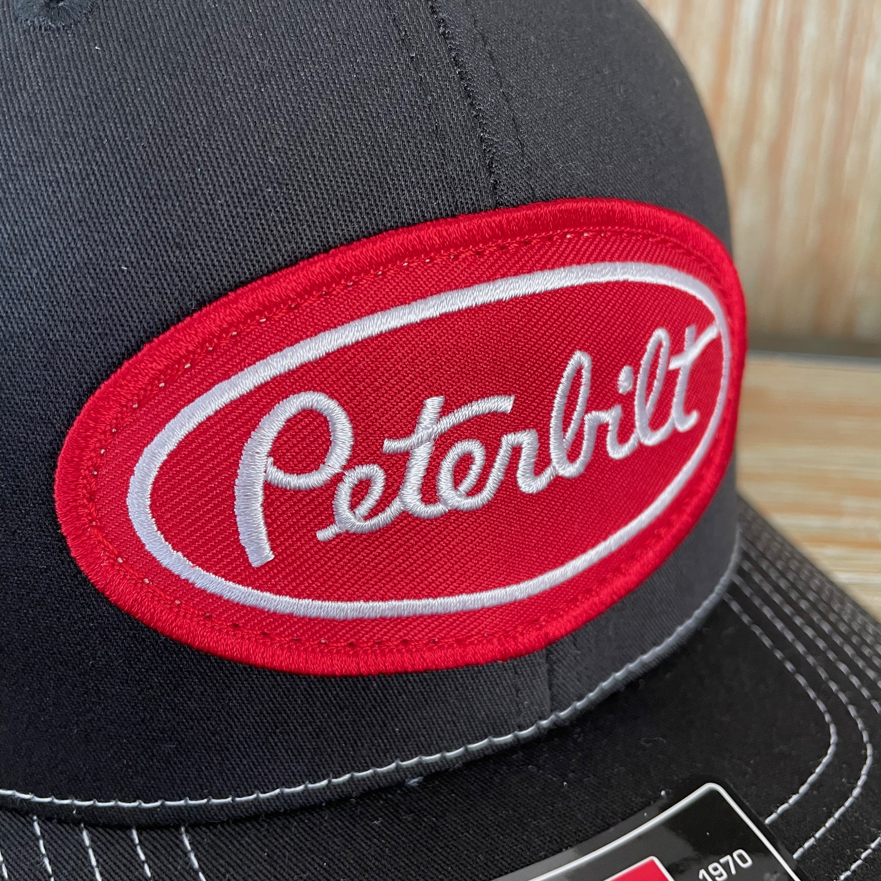 Vintage Peterbilt Retro Patch + Richardson 112 Black & White  display picture 3