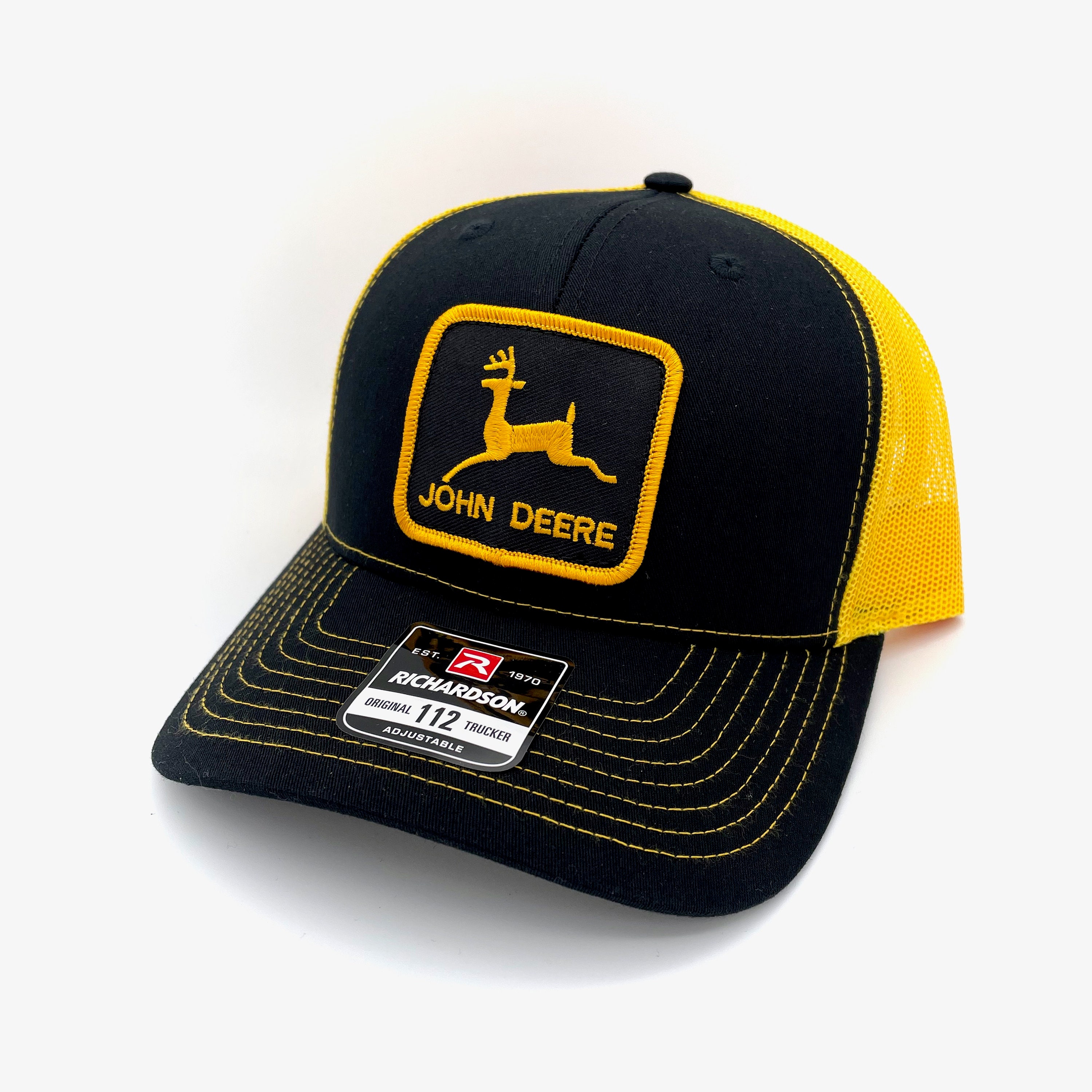 John Deere Vintage Retro Patch Hat on A 
