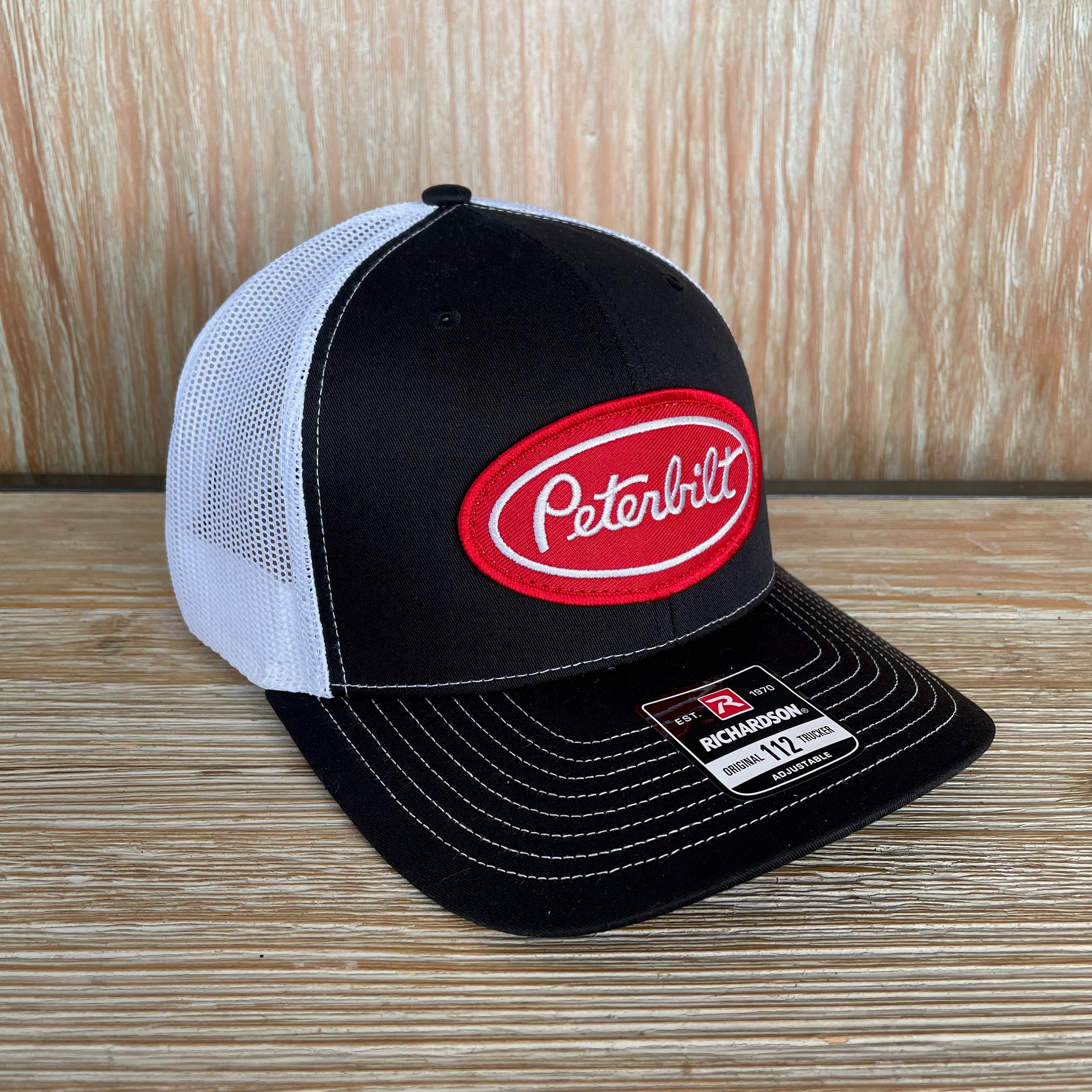 Vintage Peterbilt Retro Patch + Richardson 112 Black & White  display picture 1