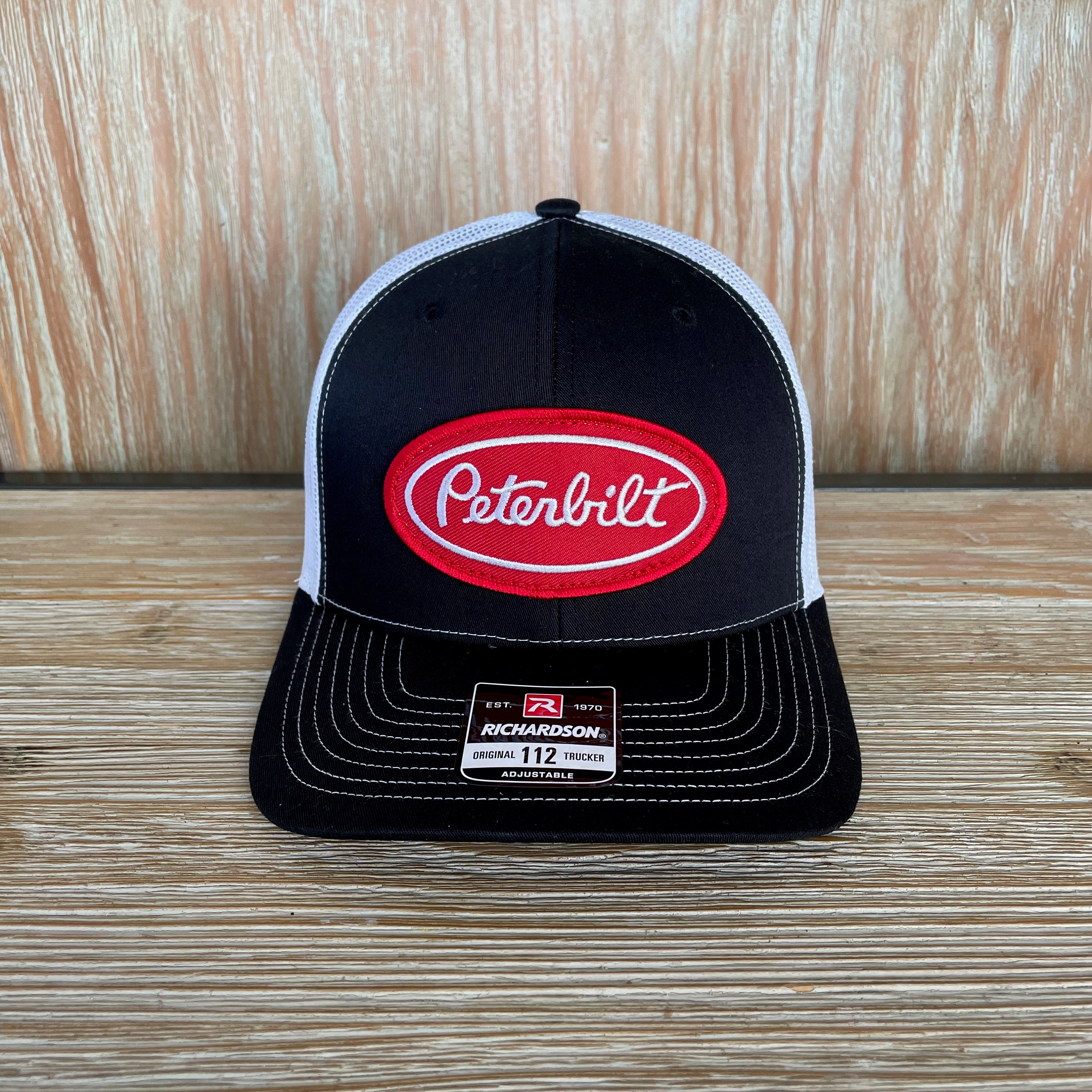 Vintage Peterbilt Retro Patch + Richardson 112 Black & White  display picture 3