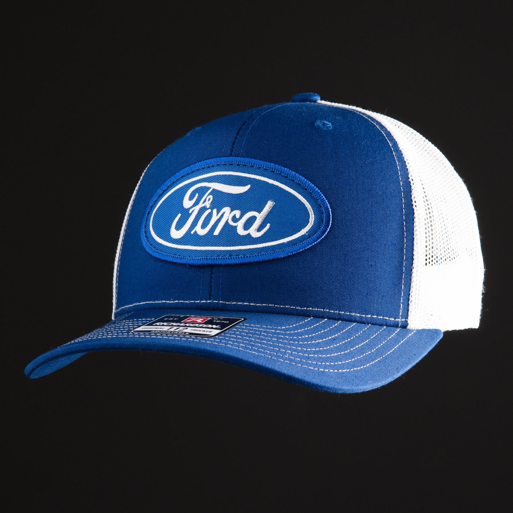 Vintage Ford Oval Patch + Richardson 112 Royal Blue & White