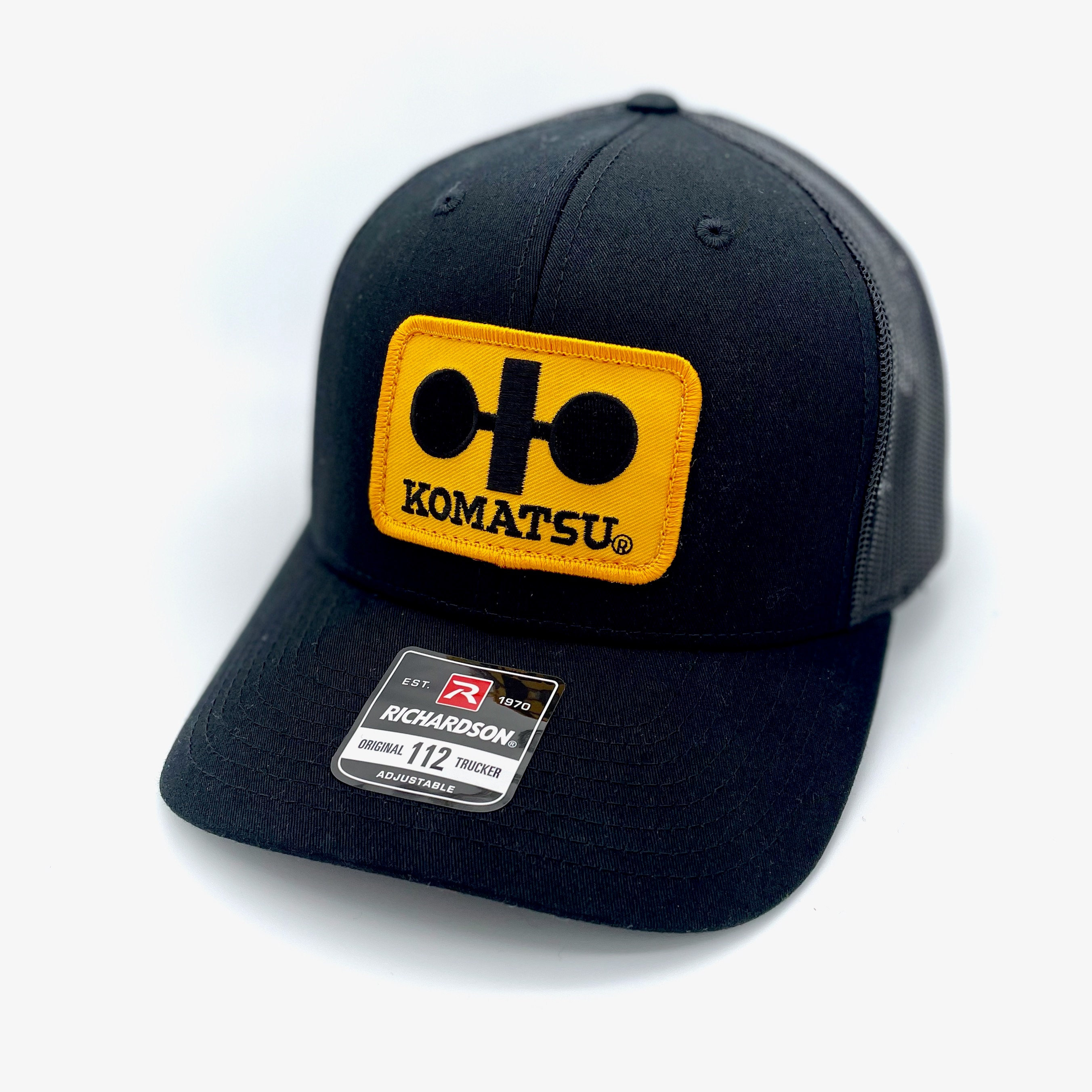 Vintage Komatsu Logo Retro Patch Sewn Onto Richardson 112