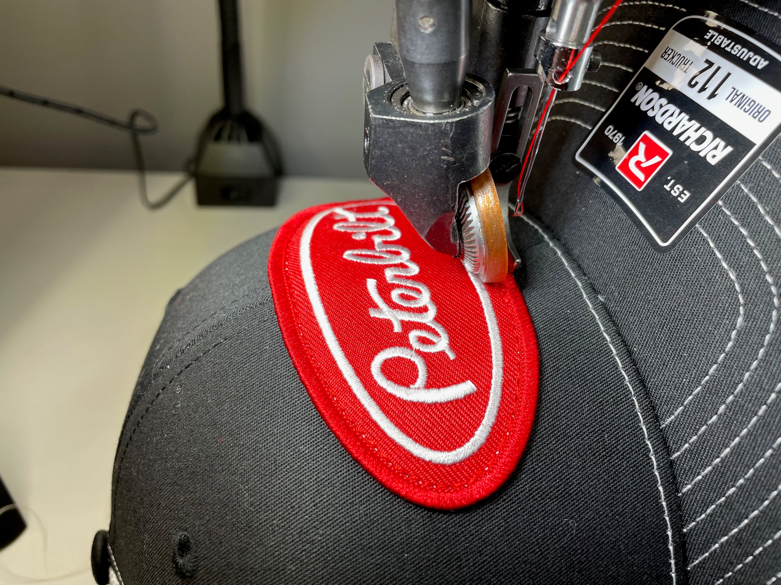 Peterbilt 379 Trucks Retro Vintage Style Patch Trucker Hat Cap 80s Richardson Peterbilt Vintage Patch Hat - Red Oval Logo - Richardson 112  main image 4