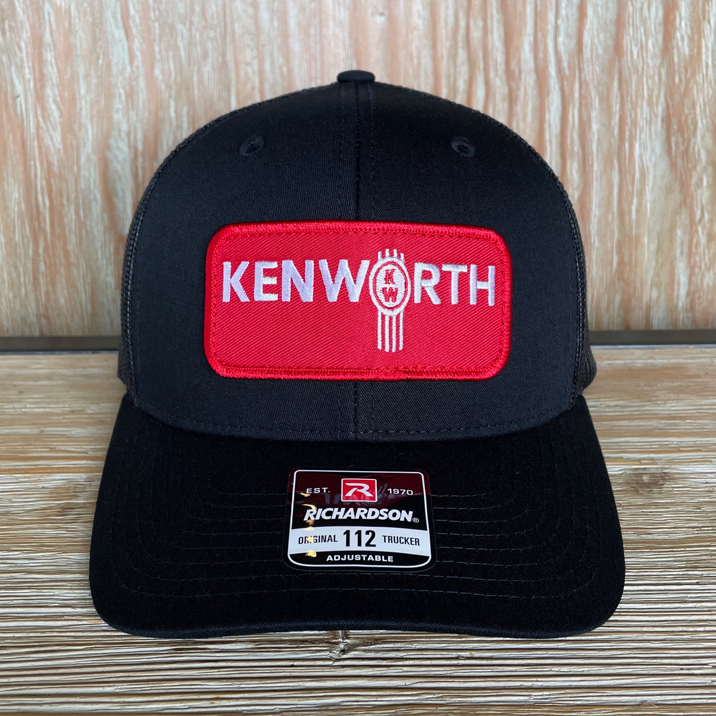 Kenworth Embroidered Richardson 112 Trucker Mesh Snapback Cap Hat 18 Wheeler 70s Richardson 112 Hats Kenworth Trucks Mesh Cap - Tri-Color  main image 4
