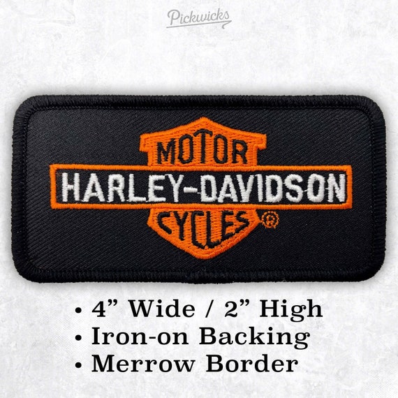 Vintage Harley Davidson IronOn Patch 4" x 2" Emb… Gem