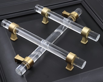 GlideRite Lucite Gold Bar Pulls